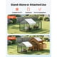 thumbnail image 2 of VEVOR Gallinero Metálico para 4-6 Gallinas 1 x 2 x 1 m, Recinto Gallinero con Cubierta Impermeable y Puerta Doble, Jaula para Aves de Corral con Techo a Dos Aguas, para Uso en Exteriores, Granjas, 2 of 9