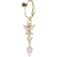 thumbnail image 3 of HUGFEGWE Dangle Belly Button Rings, Women Belly Rings Body Jewelry Copper Zircon Belly Button Cartilage Clip Ring Piercing Jewelry CJB91-62139, 3 of 7