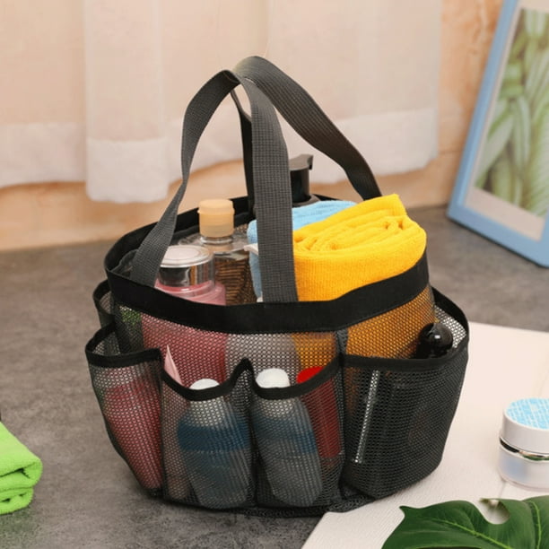 Mesh Shower Tote Caddy,Shower Tote Bag with 8 Pockets, Quick Dry Bath