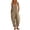 Beige, variant on Women's Cotton Solid Casual Sleeveless Suspender Jumpsuit, Smocked Waist Flattering Fit, Functional Pockets Easy Care, Summer Outfit Workwear | TruHer,Black L