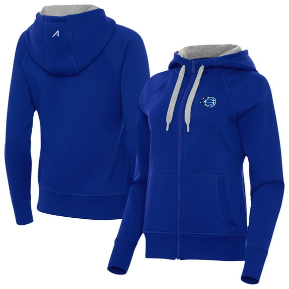 Women's Antigua Royal Orlando Magic New Logo Victory Full-Zip Hooded Sweatshirt