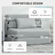 thumbnail image 5 of JWRWEFA Folding Sofa Bed, Sleeper Chair with Pillow, Convertible Futon Chair Bed for Living Room or Guest Room, Space-Saving Floor Couch, Light Gray, 5 of 11