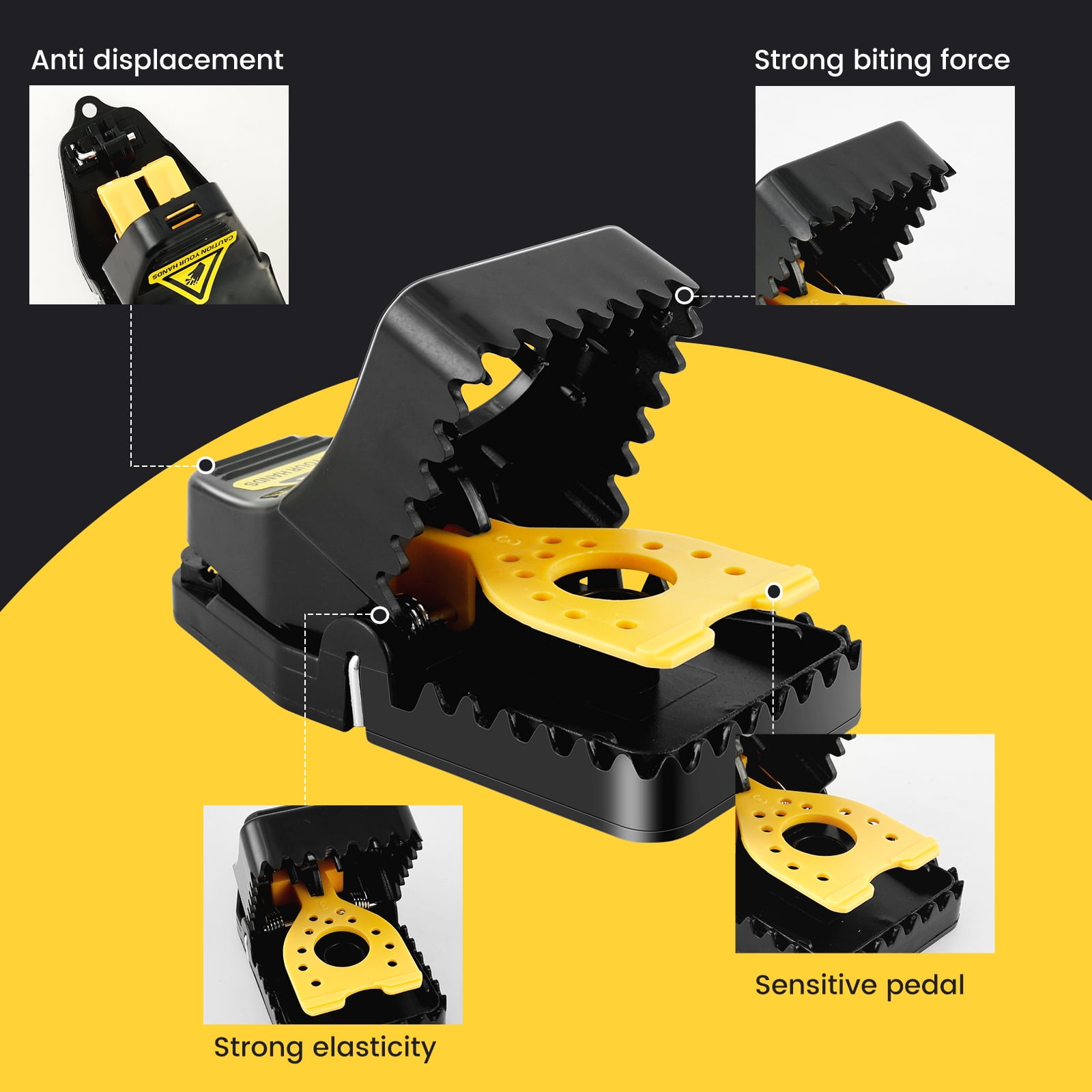 Mouse Traps Impact Traps, Pack of 12 Reusable Mouse Traps, Efficient Professional Rat Traps for Indoor, Home, Kitchen, Outdoor Garden (Small)