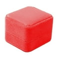 thumbnail image 2 of QIQUWOHUL Velvet Jewelry Box Plush Ring Box Bracelet Necklace Box Jewelry Box Luxury Red Warm Beige Fresh Green And Elegant Grey Flannel Jewelry Box High End Plush, 2 of 7