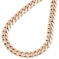 thumbnail image 3 of 10K Rose Gold Solid Miami Cuban Link Chain 8mm Box Clasp Necklace 30 Inches, 3 of 6