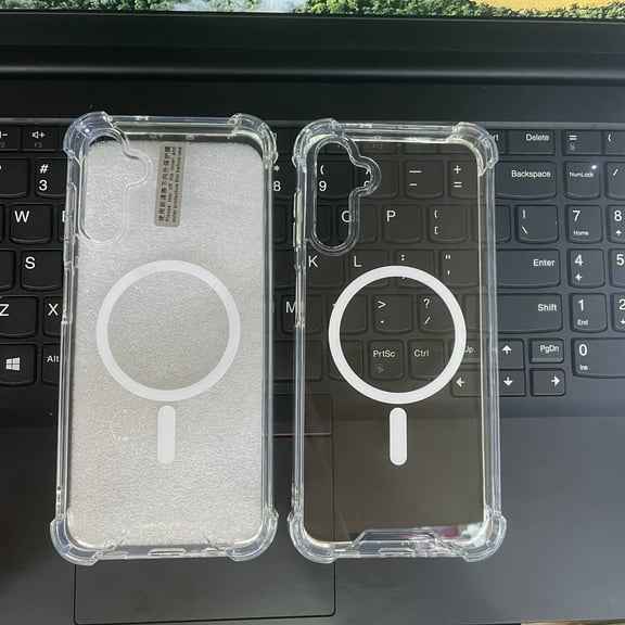 Magnetic Case for Samsung Galaxy A14 5G Case [Military-Grade Drop Protection] Shockproof [Anti Yellow] Case Compatible with MagSafe Transparent/Clear Hard Back Case Magnetic, Transparent