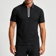 thumbnail image 5 of Men's Summer Ice Silk Cooling Quick Dry Business Sports Lapel Half-Zip Short Sleeve Shirt Casual Button Down Tops Tees Breathable Moisture Wicking Golf Fishing Hiking Outfits, 5 of 6