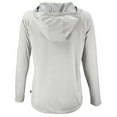 thumbnail image 3 of Women's Cutter & Buck Gray Cleveland Guardians  Coastline Epic Comfort Eco Recycled Hoodie Raglan Long Sleeve T-Shirt, 3 of 3