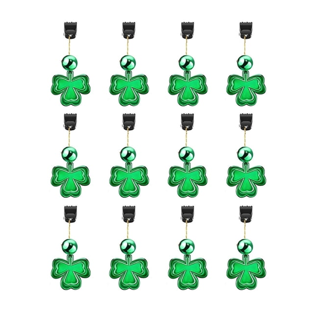 12 decoraciones para árboles de San Valentín, decoración de pared de jardín para patio trasero, trébol de buena suerte, adorno colgante para Ropa, zapatos y accesorios Miscelánea suave 12 piezas Sonducket AP008832-01B