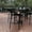 Black, variant on BizChair Commercial Grade Red Metal Indoor-Outdoor Bar Height Stool with 2 Slats