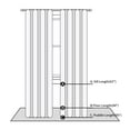 thumbnail image 5 of Haperlare White Sheer Curtains 95 inch Long Living Room Embroidered Semi Sheer Voile Window Curtain Tab Top Drapes for Bedroom, 52"Wx95"L, 2 Panels, 5 of 6