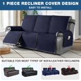 thumbnail image 5 of Washable, pet-friendly recliner sofa cover for 3-cushion sofas. Elastic band ensures a secure fit and is available in a variety of colors., 5 of 7