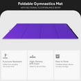 thumbnail image 3 of BalanceFrom 10ft x 4ft x 2in 4-Panel Folding Gymnastics Mat with 8ft Balance Beam, Purple, 3 of 12