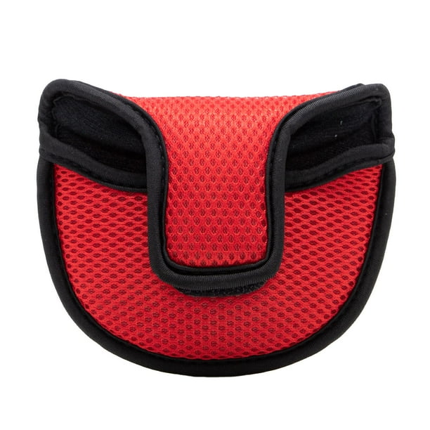 Funda portátil para palo de golf, malla de nailon, fácil de usar. rojo