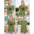 thumbnail image 3 of XCHQRTI Sunflower Shirts for Women Graphic Short Sleeve Tshirts Casual Summer Tee, 3 of 7