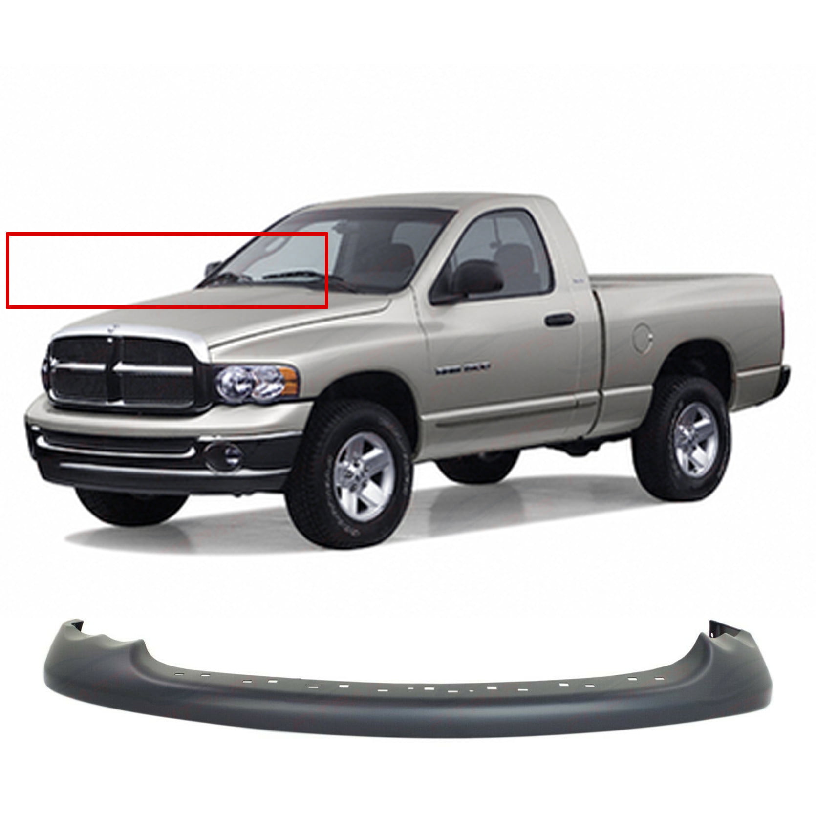Reduce Glare Unpainted Primed Gray JSP Truck Cab Sun Visor w/LED Lights 1999-2016 Hardware Kit Included Compatible with Ford F150 Lightweight Fiberglass Material 