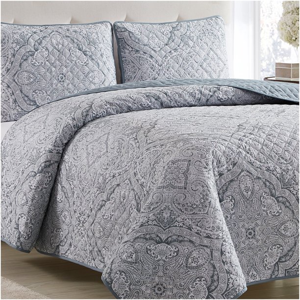 Mellanni Bedspread Coverlet Set Medallion-Zen - Comforter Bedding Cover - Oversized 3-Piece 