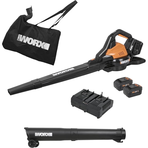 Worx WG583 40V PowerShare 4.0Ah Cordless Leaf Blower/Vac/Mulcher