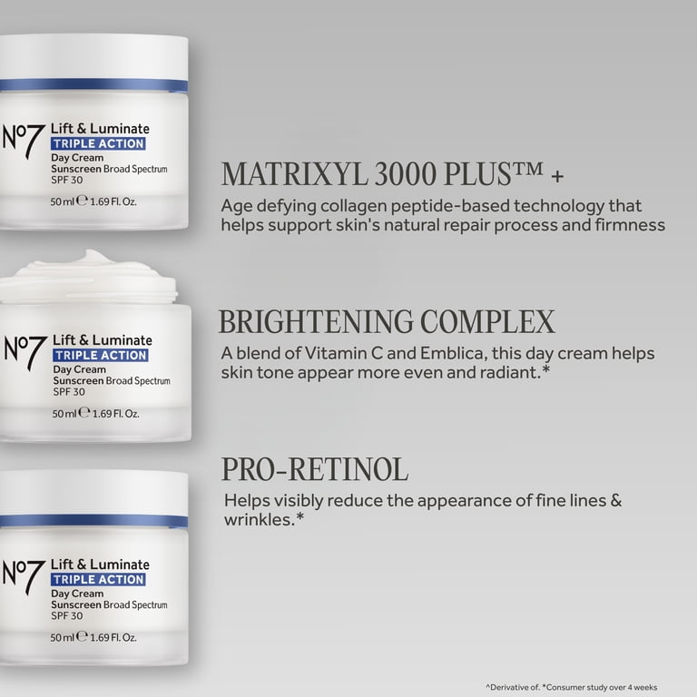 No7 Lift & Luminate SPF 30 Anti-Aging Moisturizing Day Cream with
