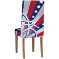 thumbnail image 4 of FMSHPON Basketball American Ball Stretch Chair Cover Protector Seat Slipcover for Dining Room Hotel Wedding Party Set of 4, 4 of 6
