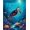 Blue, Pattern 5, variant on Flatwoven High Traffic Area Rug, Vibrant Underwater Scene Motif, Non Slip, Stain Resistant, Washable Area Rugs for Living Room, Bedroom(Blue, 4X6)
