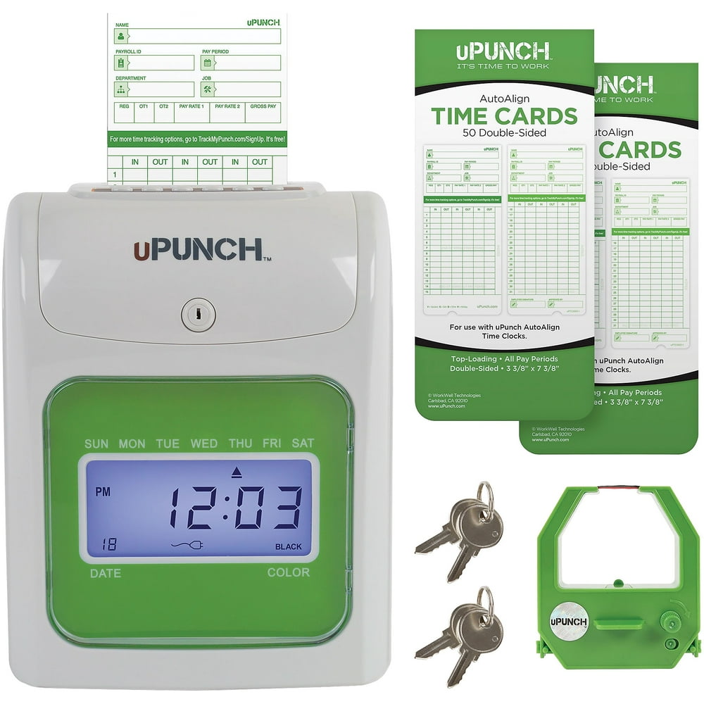 Upunch Electronic Auto Align Punch Card Time Clock Hn5200