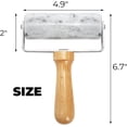 thumbnail image 3 of Marble Pizza Dough Roller, Non-Stick Pastry Rolling Pin with Wooden Handle, T-Type Roller Tool for Baking, 3 of 4