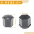 thumbnail image 4 of 20 Piezas de Tuercas de Rueda con Clip, Tornillos de Neumático, Cubierta de Tapón de Polvo, Protección de Tuercas de Plástico Gris de 21 mm, 4 of 7