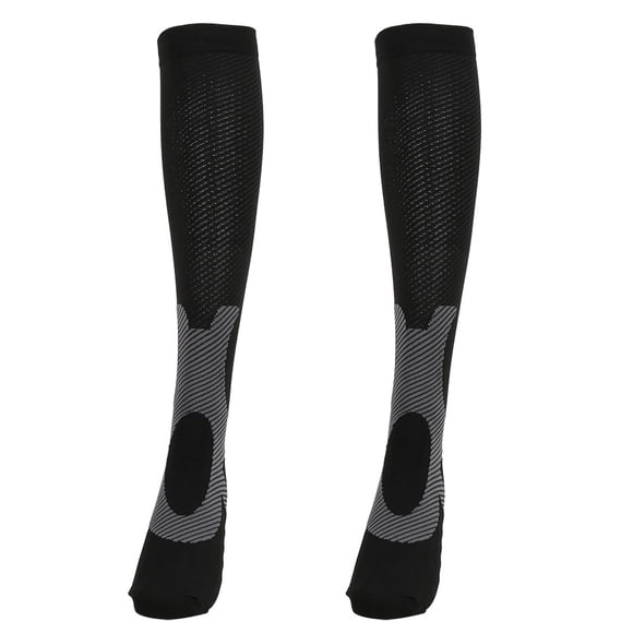 Khall Bas de Sport, Chaussettes de Compression Anti-Fatigue Soulagement de la Douleur Bas Genoux pour Sports Extérieurs, Chaussettes de Compression Sportives