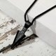 thumbnail image 3 of Triangle Necklace for Men Arrow Triangle Pendant with 22 Inch Stainless Steel Snake Chain---Product code 45576, 3 of 4