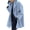 Light Blue, variant on Womens Peacoat Single Breasted Jacket Lapel Collar Trench Coats
