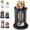Black-Tall, variant on 360 Rotating Stainless Steel Knife Holder, Block Utensil Organizer for Kitchen Countertop with Removable Drip Tray & 6 Hooks, Space Saving，Gray-Short