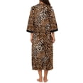 thumbnail image 4 of KISSGAL Women Zipper Front Robes 3/4 Sleeve Housecoat Full Length Loungewear Dress with Pocket Long Nightgown Sleepwear Bathrobes, 4 of 4