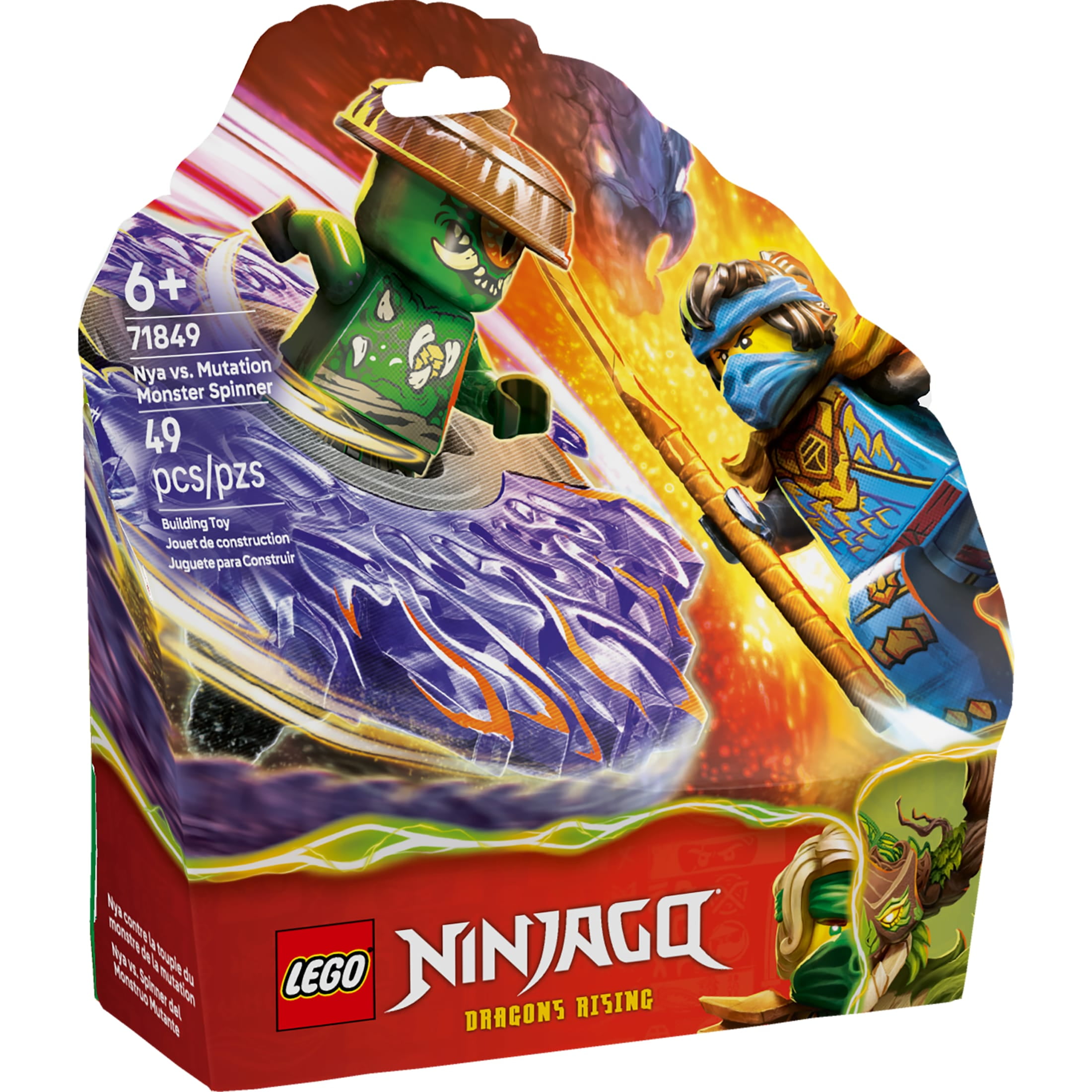 LEGO NINJAGO Nya vs. Mutation Monster Spinner Building Toy for