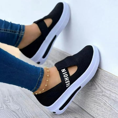 

Winter Savings Clearance! SuoKom Sneakers for Women Casual Mesh Breathable Daily Closed Toe Platform Sneakers Walk Running Sports Shoes Slip On Sneakers Women s Fashion Sneakers