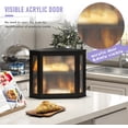 thumbnail image 4 of Corner Bread Box for Kitchen Countertop, Farmhouse Style with Acrylic Wavy Door Panel White Counter Bread boxes, Extra Large Food Storage Container, 4 of 8