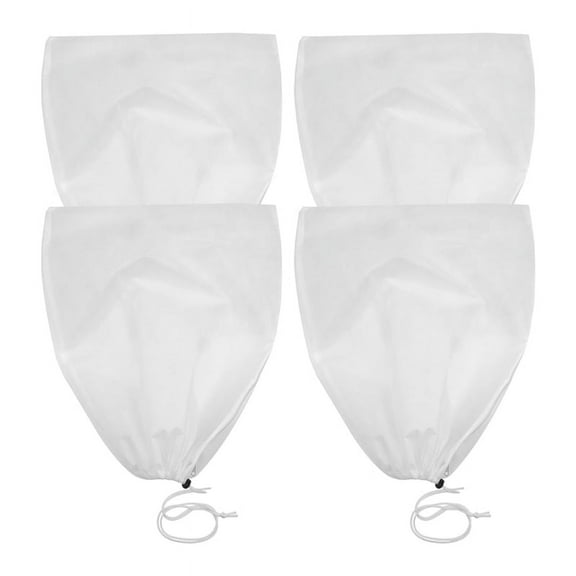 4 Pack Plant Covers Freeze Protection 24X 32In Winter Cold Weather Frost Protection Blanket with Drawstring for Outdoor,4 x Plant Covers,White