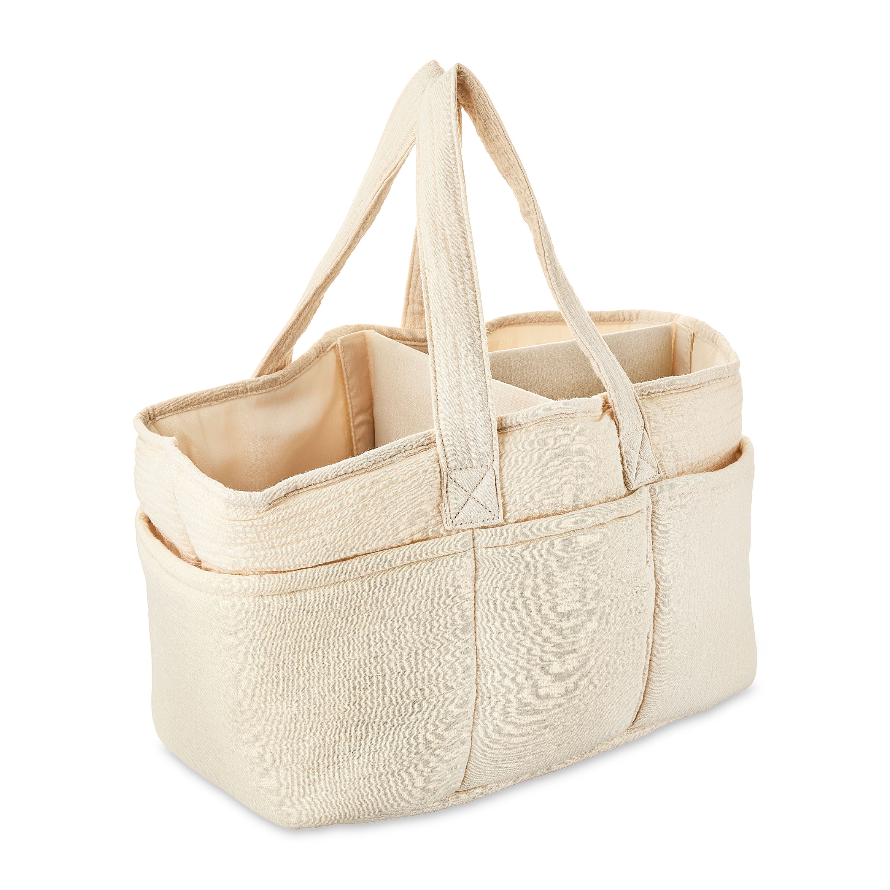 Parent's Choice Collapsible Muslin Nursery Caddy, Beige photo 4