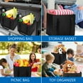 thumbnail image 7 of Tripumer 6Pcs Reusable Grocery Bags Heavy Duty Shopping Bags with Reinforced Handles Foldable and Washable Tote Bags for Shopping Groceries Clothes Black, 7 of 7