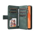 thumbnail image 2 of Multifunctional Case for Samsung A32 4G,[RFID Blocking] 9 Credit Cards Holder with Wrist Strap, Premium PU Leather Zipper Wallet Purse Magnetic Flip Phone Cover for Samsung Galaxy A32 4G, Green, 2 of 12