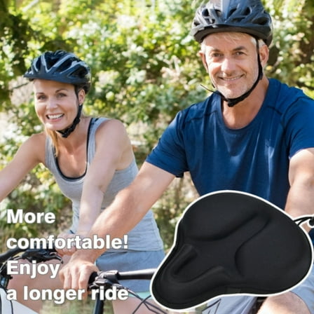 Bike Seat Cushion under $5! kkbbma Bike Seat Cushion, Comfortable Bicycle Saddle Cover for Indoor and Outdoor Cycling, Padded Cover for Exercise, Mountain & Road Bikes
