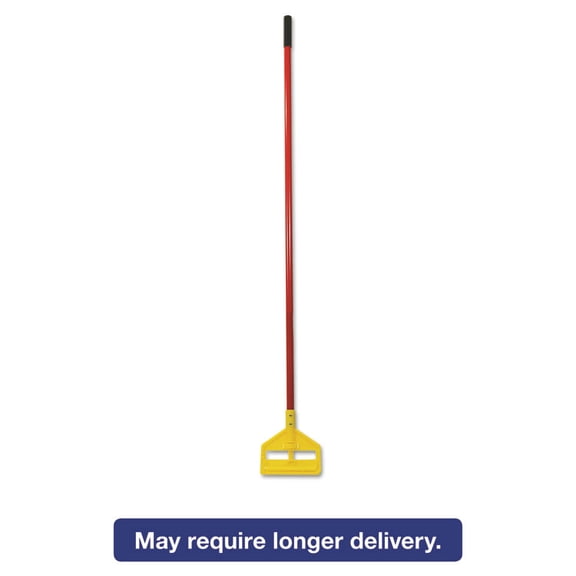 Invader Fiberglass Side-Gate Wet-Mop Handle, 60", Red/Yellow