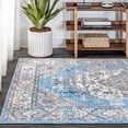 thumbnail image 2 of JONATHAN Y 4 x 6 Area Rug, Kesan Vintage Medallion - Turquoise/Gray, RES106A-4, 2 of 8