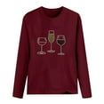 thumbnail image 4 of Camiseta de mujer Camisetas divertidas lindas de manga larga de otoño Camiseta Hearth Love Camiseta de regalo Tops Blusa Regalo para parejas Pompotops gfhjh15580, 4 of 4