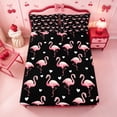 thumbnail image 5 of meiyoeat Pink Wild Flamingo Queen Sheets,Tropical Animal Theme Queen Sheet Sets For Girl,4-Piece,1 Flat Sheet,1 Fitted Sheet And 2 Pillowcases, 5 of 6