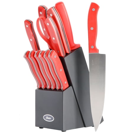 Oster Green Worth Matte Red 14-Piece Stainless Steel Cutlery Set