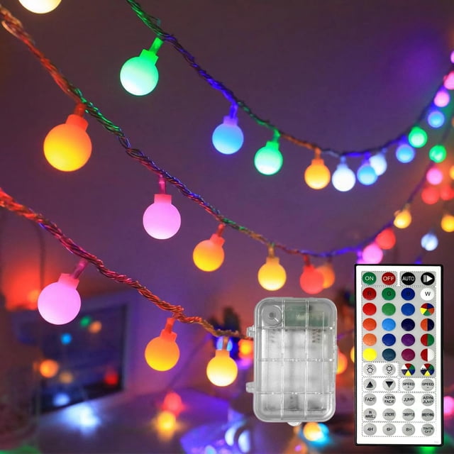 Luces de cadena LED con globos GlowNest de 3 metros (10 pies) con batería y control remoto