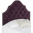 thumbnail image 2 of SAFAVIEH Arebelle Rustic Glam Tufted Headboard with Nail Heads, Twin, Aubergine, 2 of 4