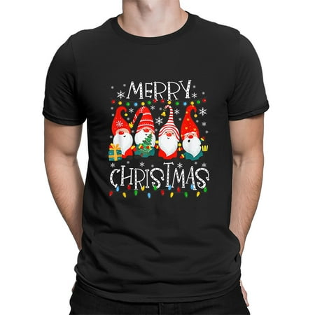 Envmenst Merry Christmas Gnome Shirt Funny Family Xmas Kids Adults Graphic T-Shirt Men Christmas Gifts Oversized T Shirt