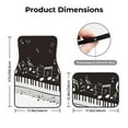 thumbnail image 5 of Zufioo Piano Keys With Musical Notes Print Car Floor Mats Four-piece Set, Car Interior Accessories - Corrosion-resistant, Non-Slip, Suitable for Cars, Trucks, Vans, 5 of 7